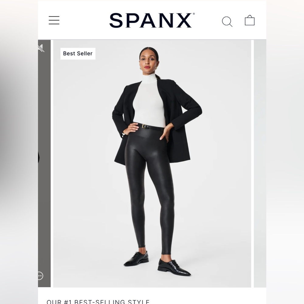Spanx faux leather leggings